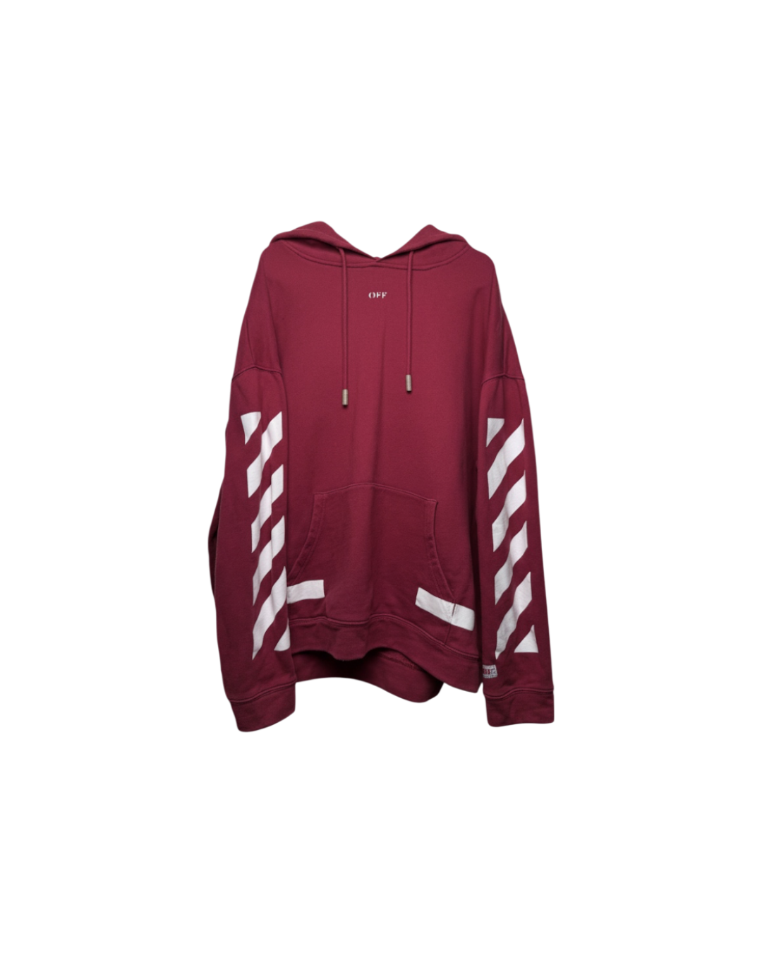 Off White Diags Arrows Hoodie Burgundy