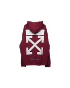 Off White Diags Arrows Hoodie Burgundy