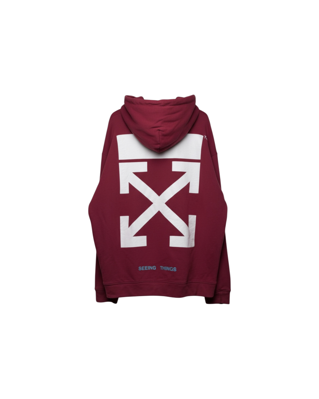 Off White Diags Arrows Hoodie Burgundy