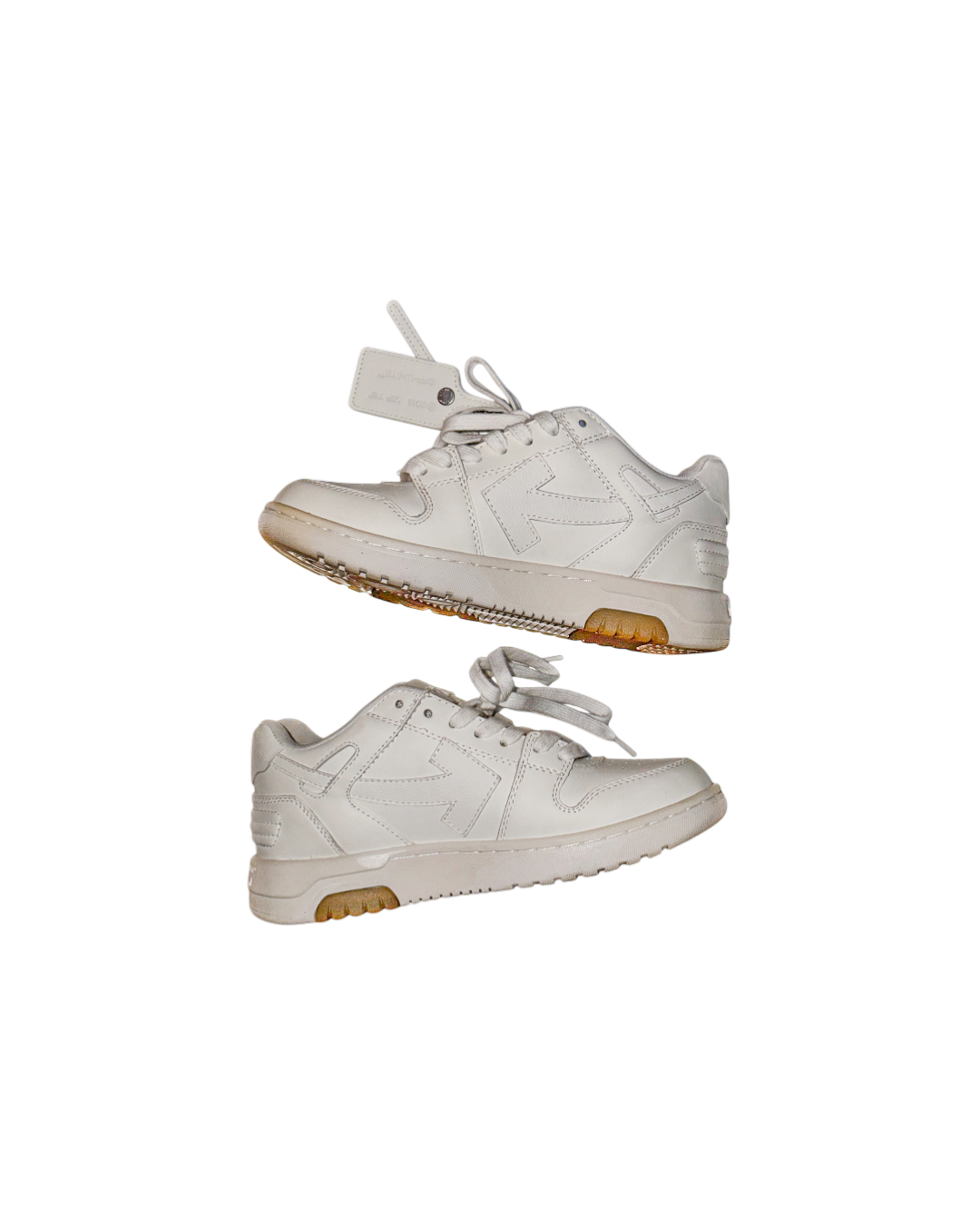 Off White Out of Office "For Walking" Sneaker Cream White Pink