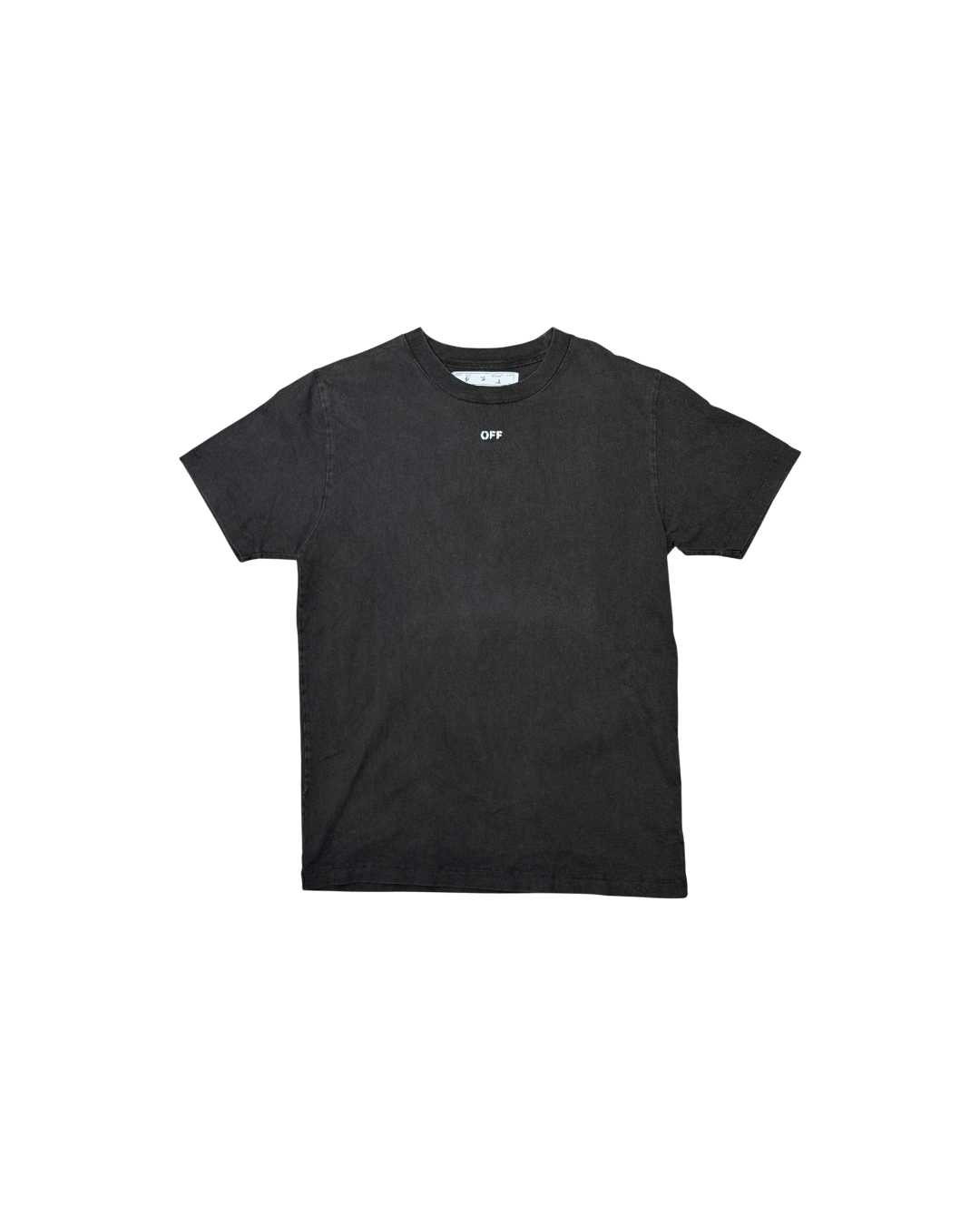 Off White T-Shirt Stencil Arrows Spray Painted Black