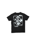 Off White T-Shirt Stencil Arrows Spray Painted Black
