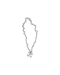 Off White Textured Arrow Necklace Silver