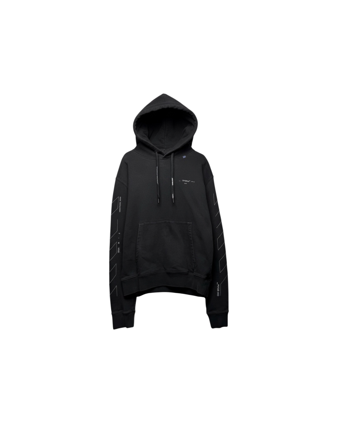 Off White Unfinished Arrows Hoodie FW19/20 Black Grey