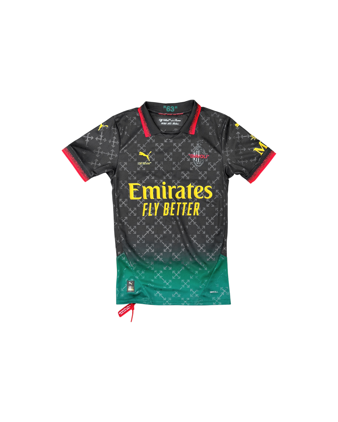 Off White x Puma AC Milan Jersey Joao Felix Green Yellow