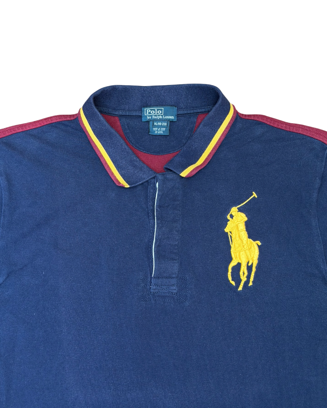 Polo Ralph Lauren Big Pony Polo Navy Burgundy Yellow