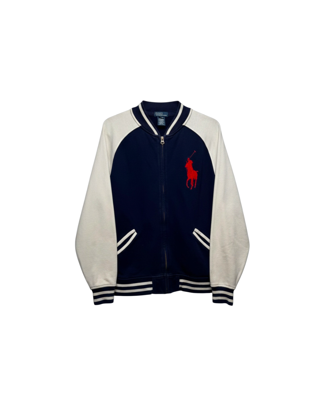 Polo Ralph Lauren Big Pony Varsity Jacket Navy White Red