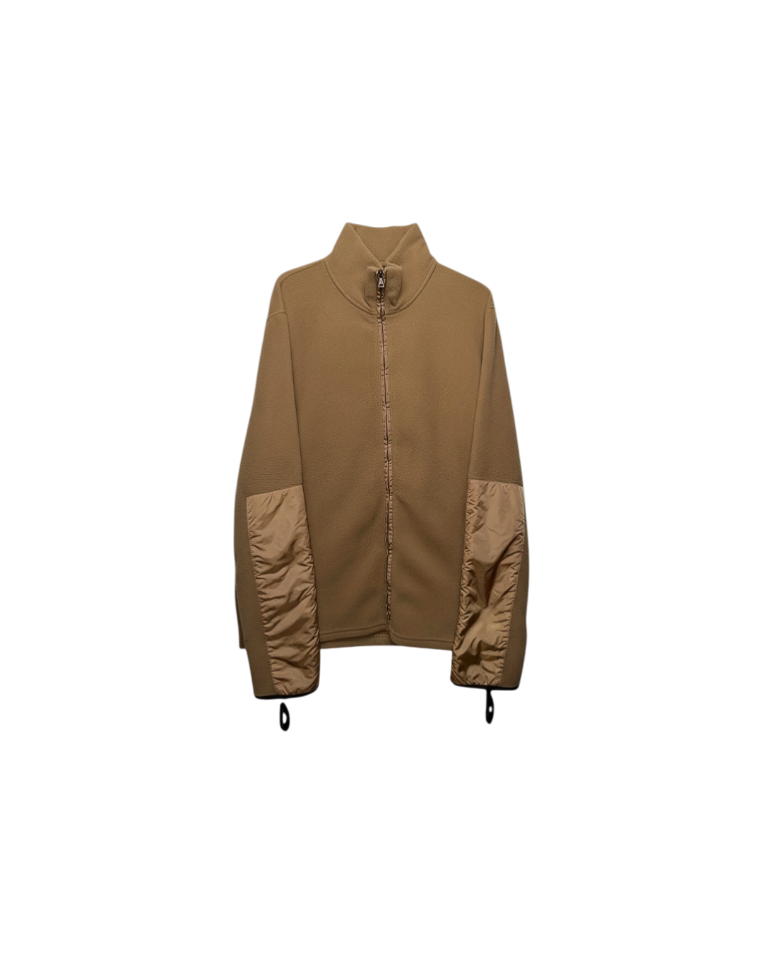 Prada Fleece Zip Jacket Brown Red Logo