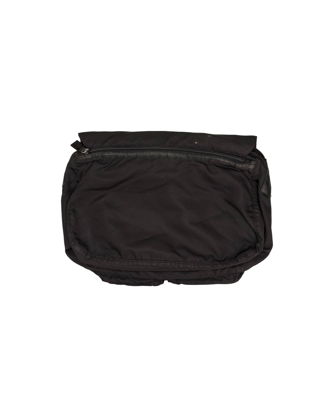 Prada Nylon 2 Strap Messenger Bag Black