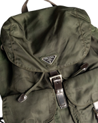 Prada Nylon Backpack Khaki Olive