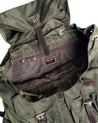 Prada Nylon Backpack Khaki Olive