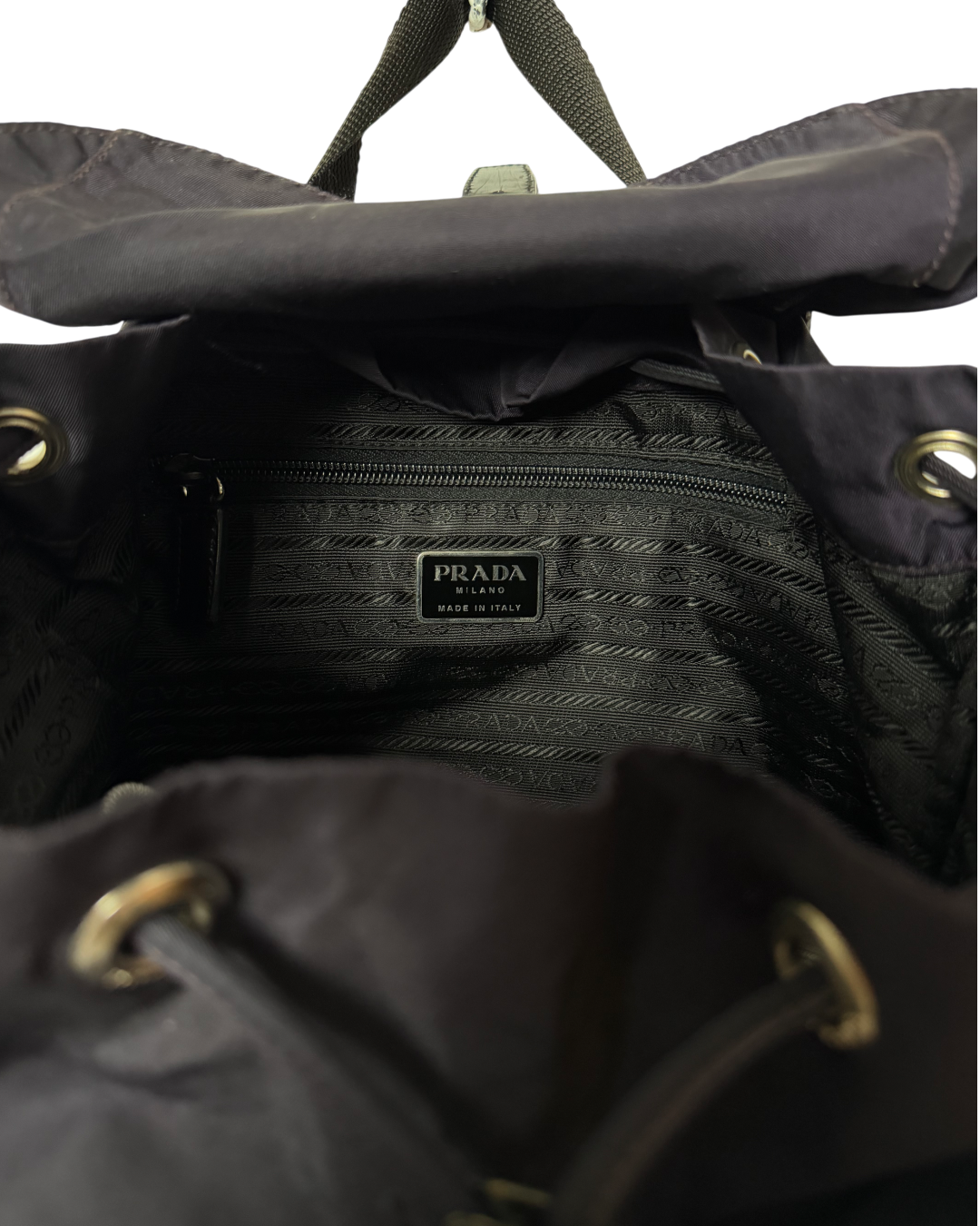 Prada Nylon Backpack Navy Blue