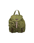 Prada Nylon Drawstring Backpack Khaki Green