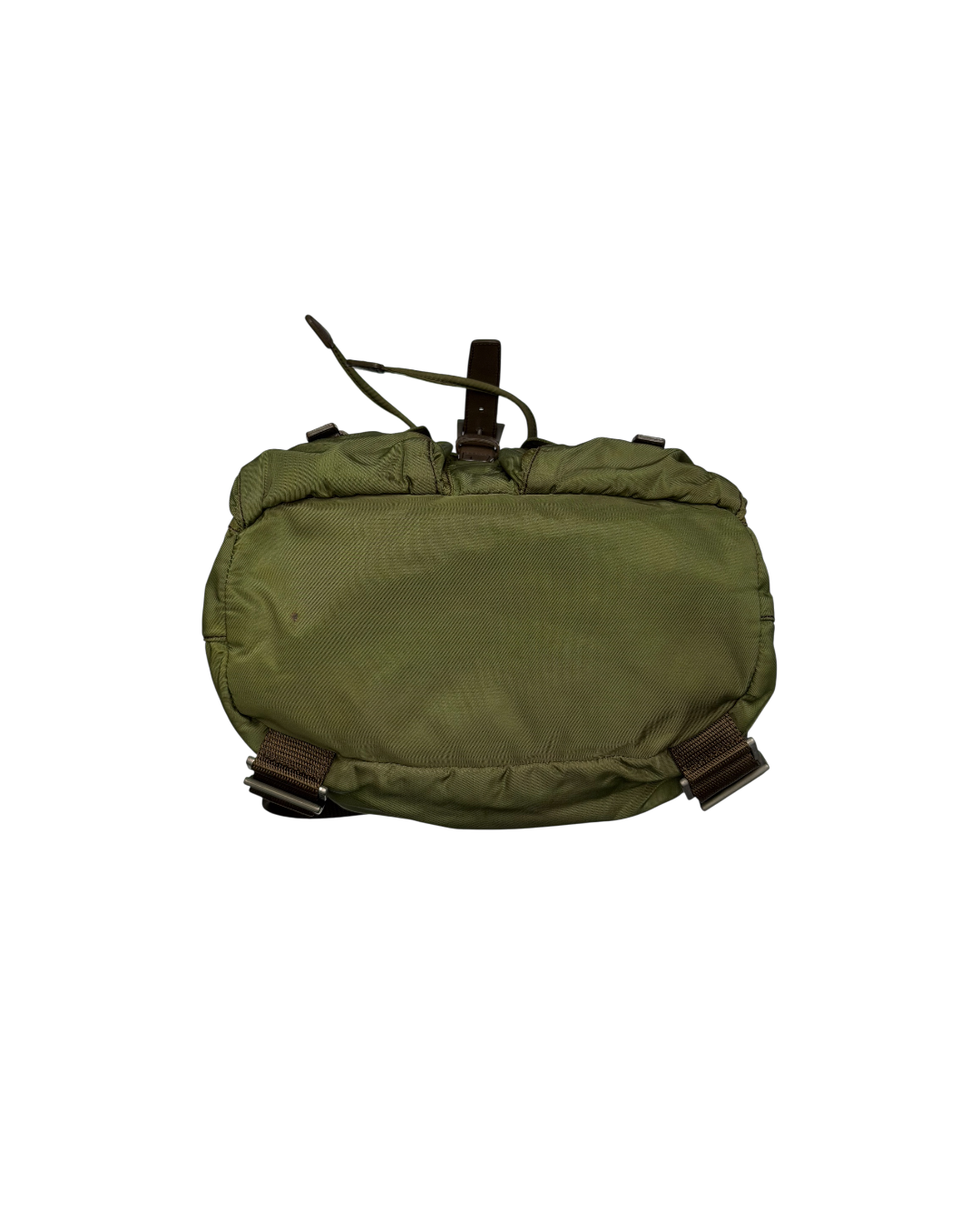 Prada Nylon Drawstring Backpack Khaki Green