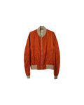 Prada Orange Light Nylon Bomber Jacket 2000s