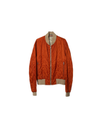Prada Orange Light Nylon Bomber Jacket 2000s
