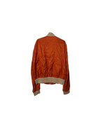 Prada Orange Light Nylon Bomber Jacket 2000s