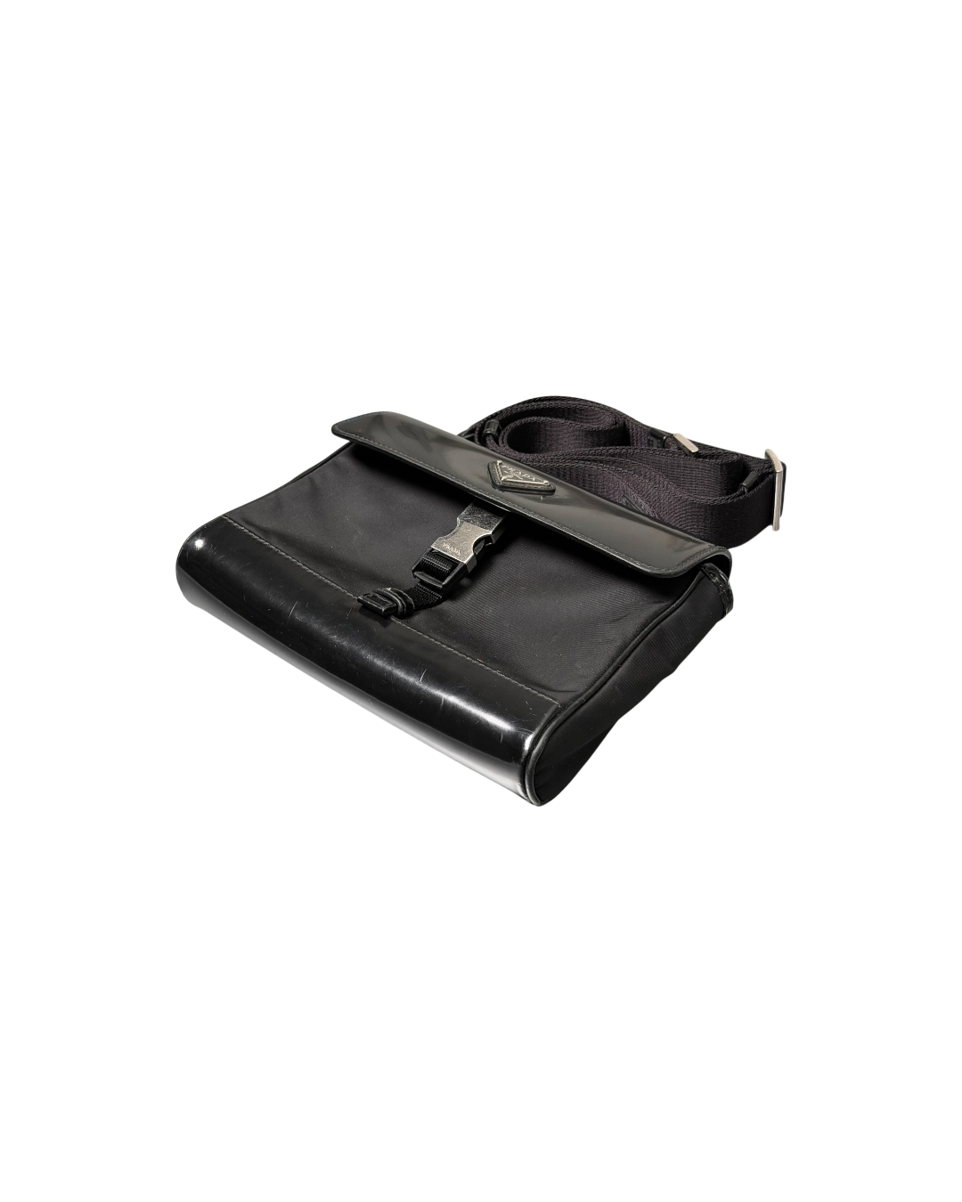 Prada Re-Nylon Saffiano Leather Bag Black