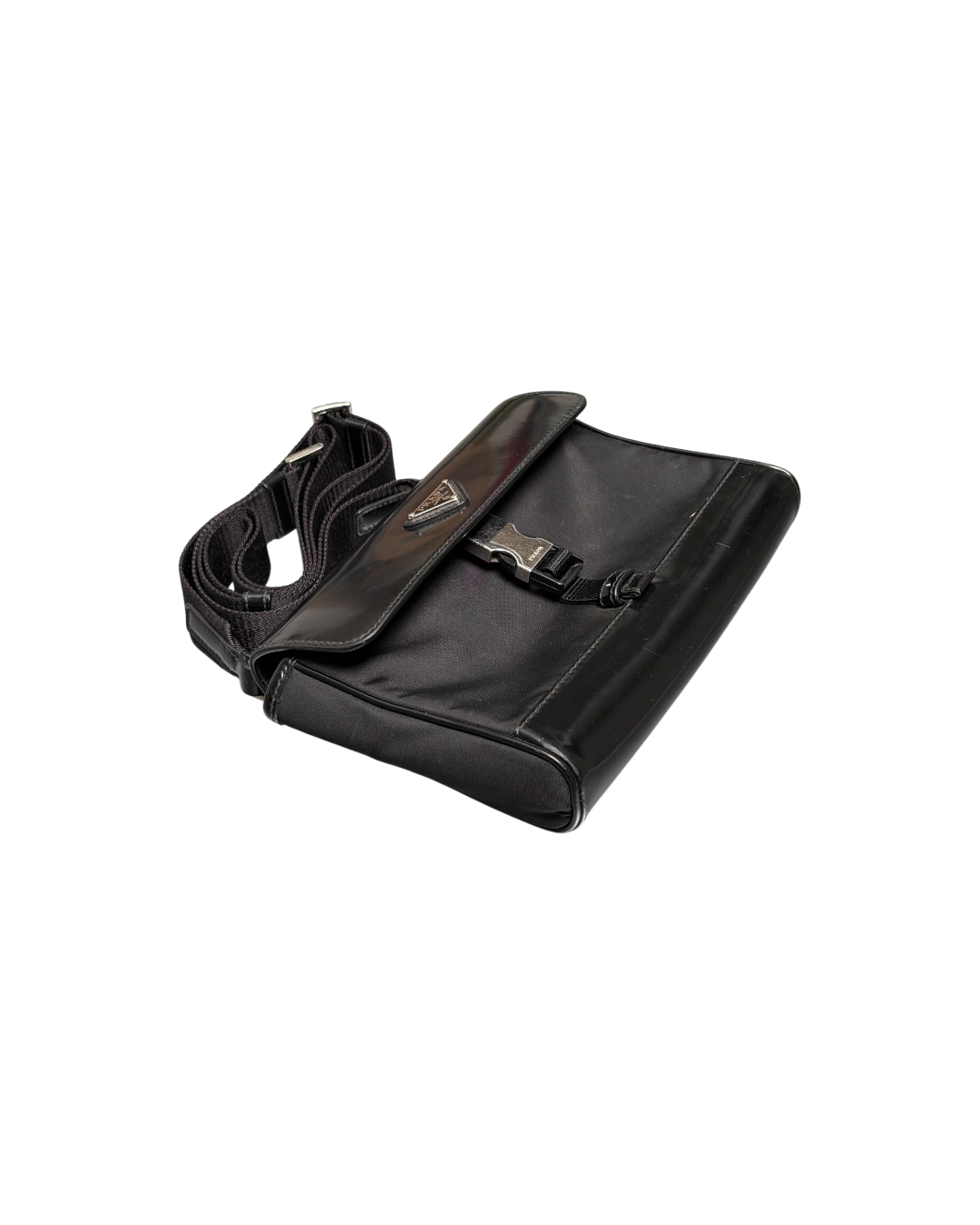 Prada Re-Nylon Saffiano Leather Bag Black