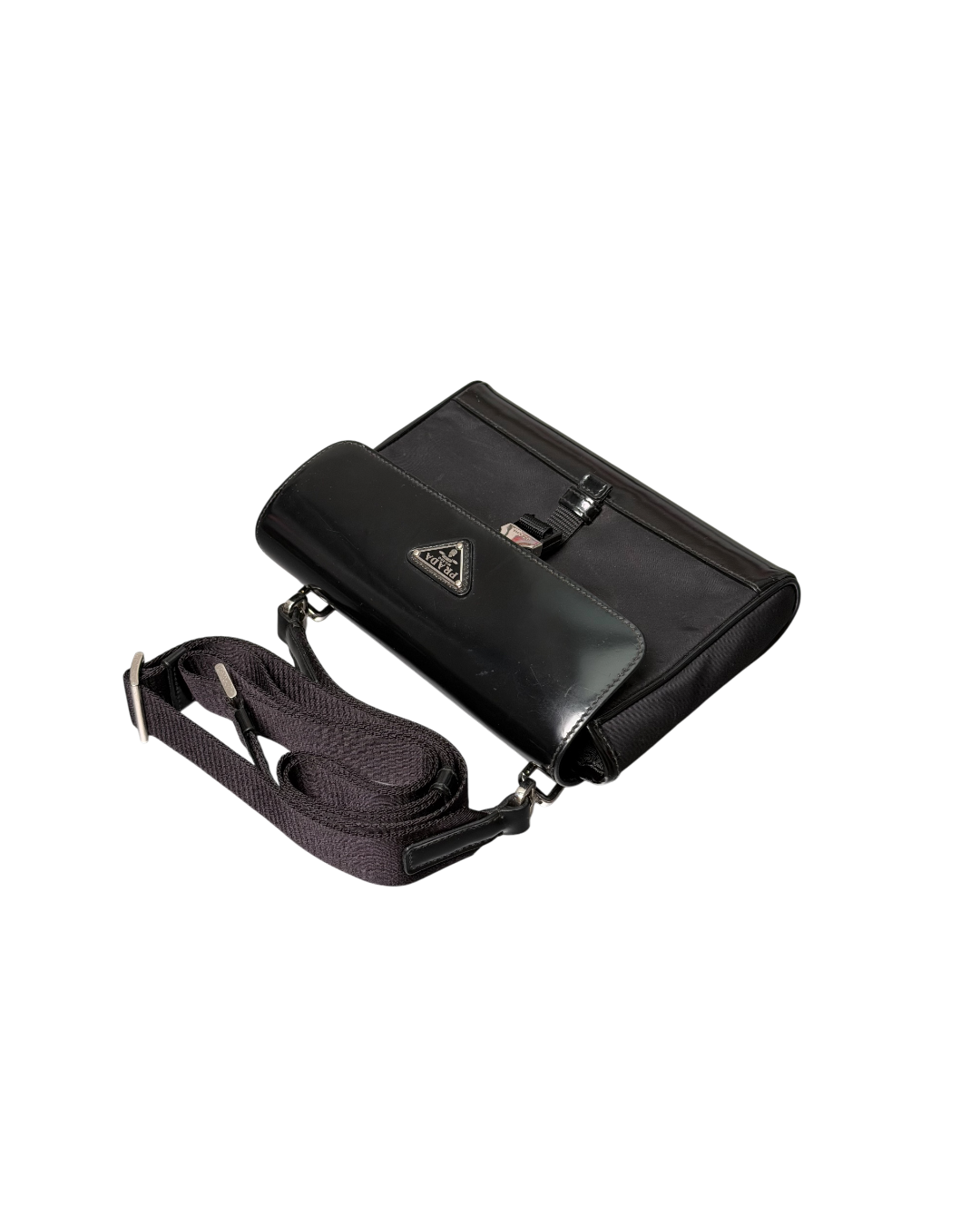 Prada Re-Nylon Saffiano Leather Bag Black