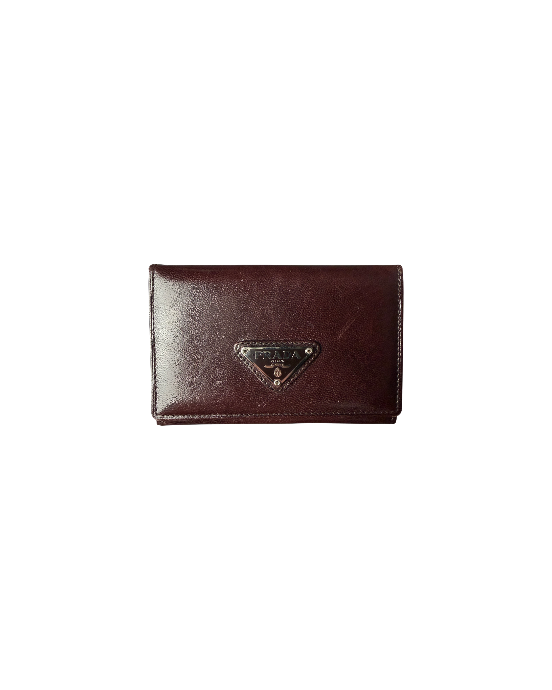 Prada Saffiano Leather Wallet Brown