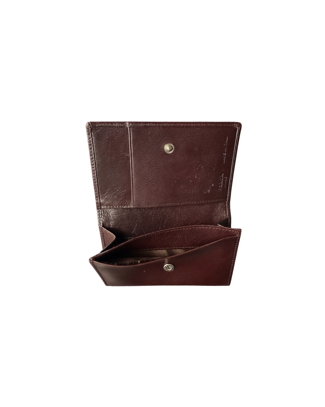 Prada Saffiano Leather Wallet Brown