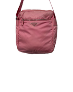 Prada Tessuto Nylon Shoulder Bag Pink