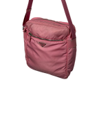 Prada Tessuto Nylon Shoulder Bag Pink