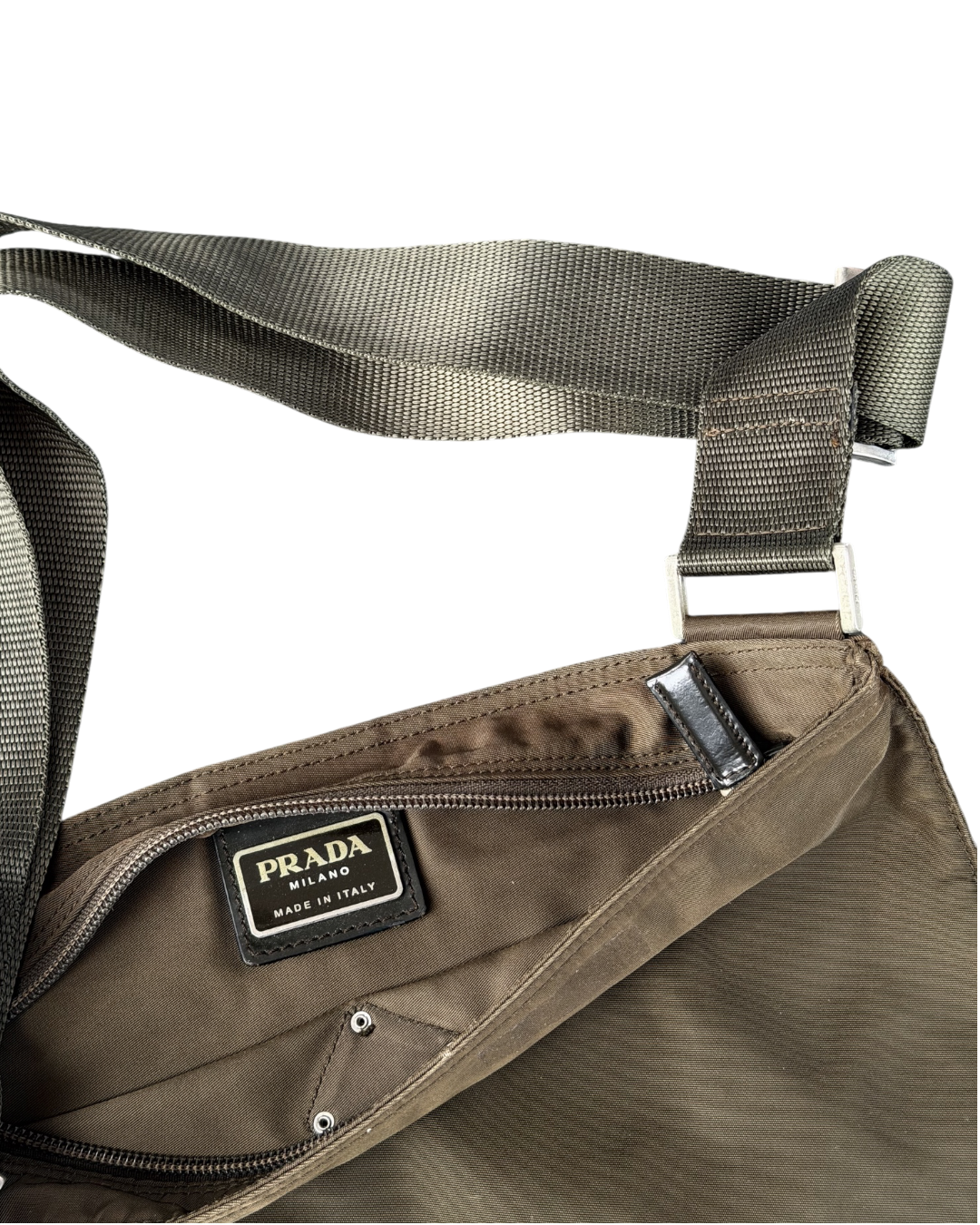 Prada Tessuto Nylon Shoulderbag Olive