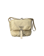 Prada Tessuto Nylon Strap Shoulderbag Beige