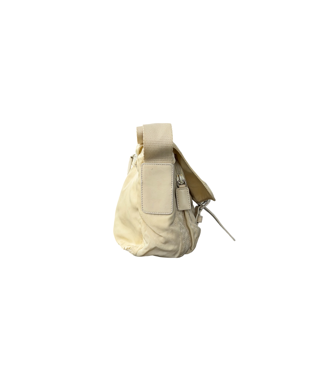 Prada Tessuto Nylon Strap Shoulderbag Beige