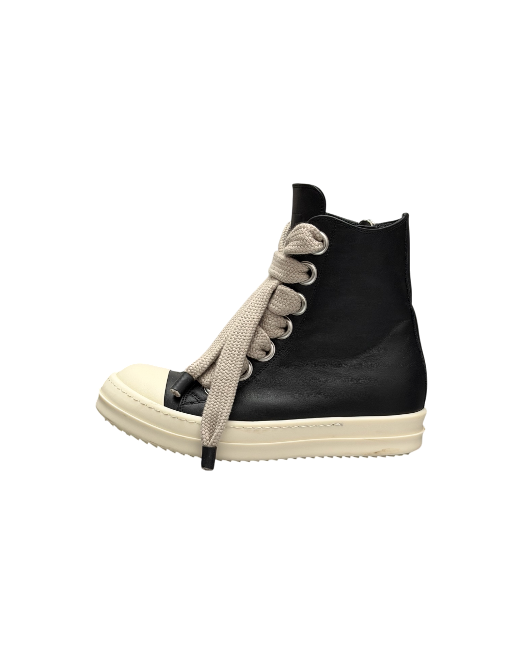Rick Owens Jumbolace High Top Sneaker Black Cream