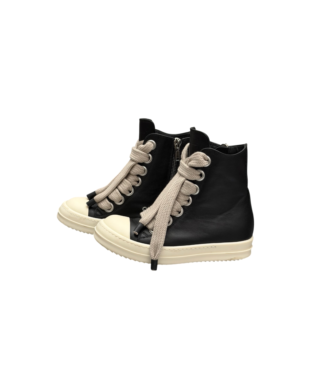 Rick Owens Jumbolace High Top Sneaker Black Cream