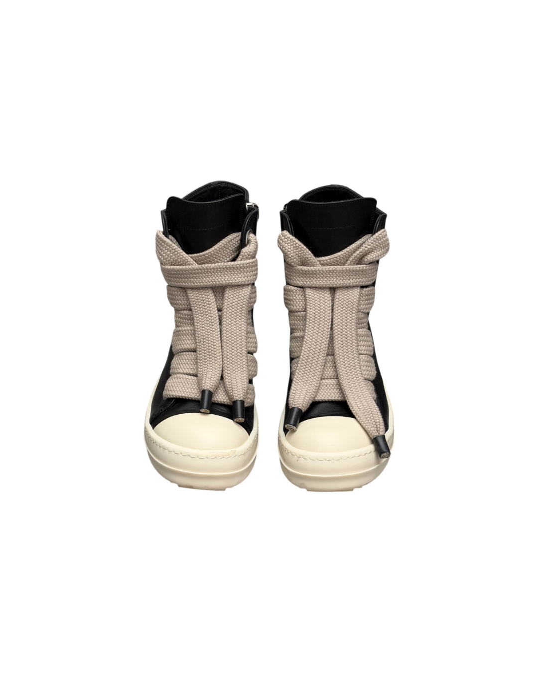 Rick Owens Jumbolace High Top Sneaker Black Cream