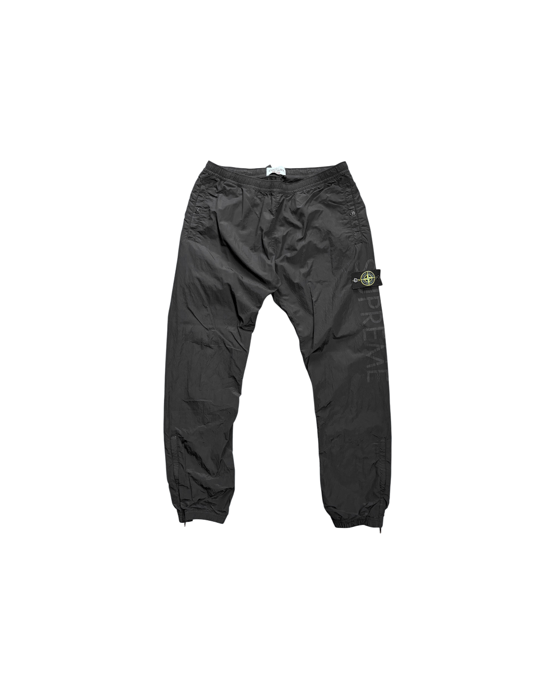 SUPREME Stone Island Nylon Sweatpants Black