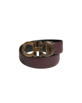 Salvatore Ferragamo Reversible Gancini Belt Burgundy