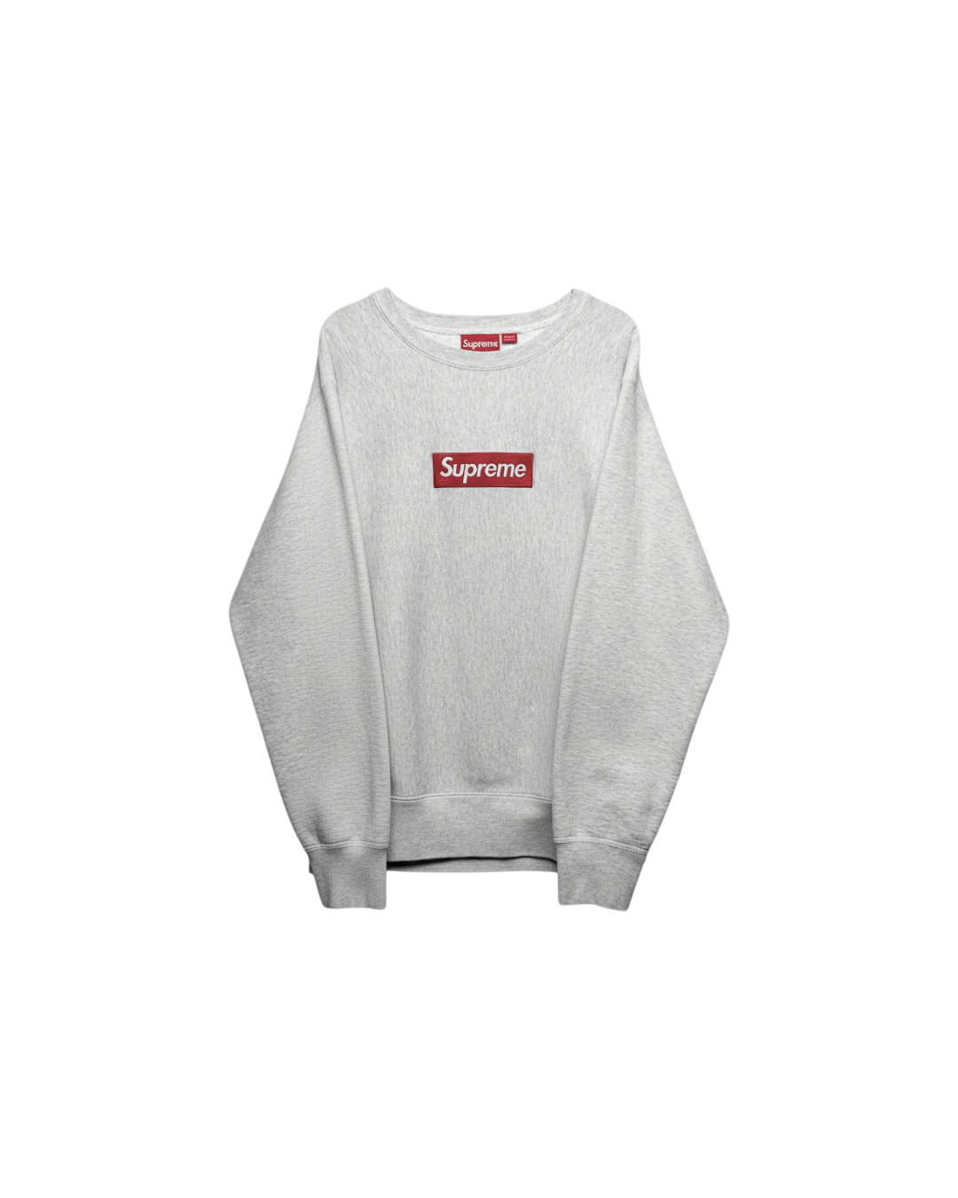Supreme Box Logo Crewneck Heather Grey Red