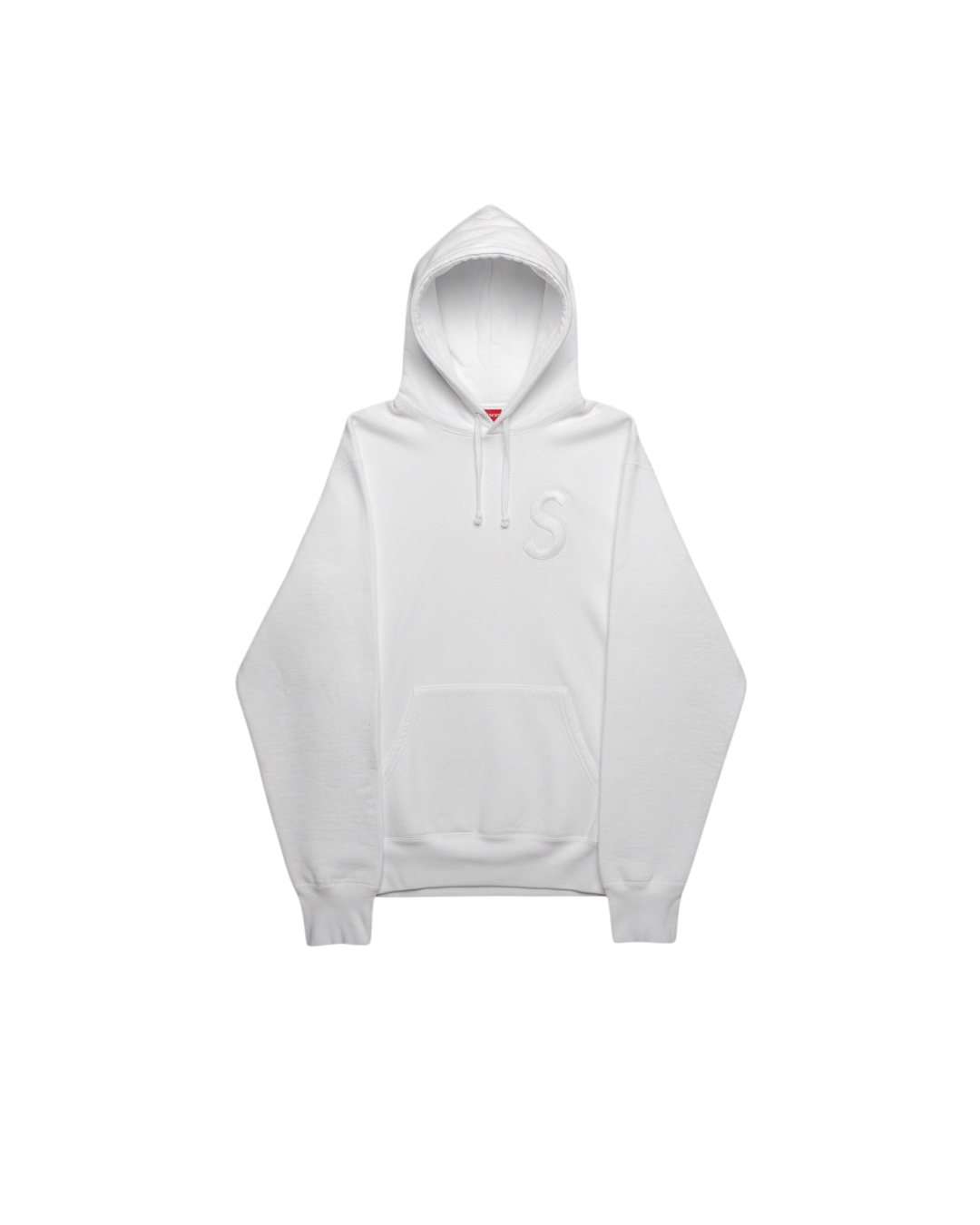 Supreme FW17 Tonal S Logo Hoodie White