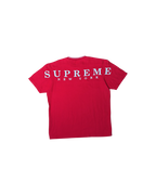 Supreme Stripe Rib Waffle T-Shirt Red