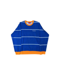 Supreme Striped Crewneck FW17 Blue Orange