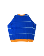 Supreme Striped Crewneck FW17 Blue Orange