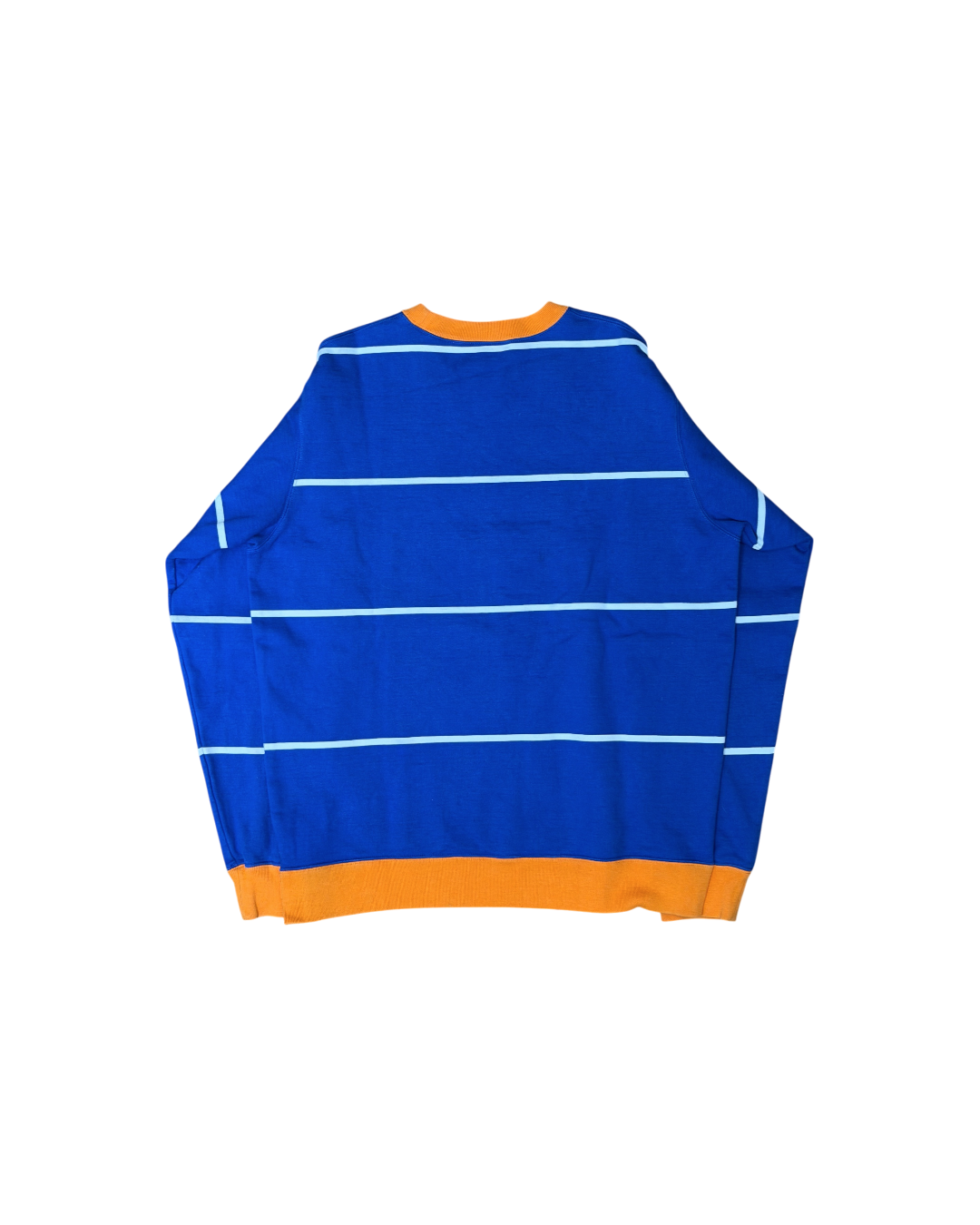 Supreme Striped Crewneck FW17 Blue Orange