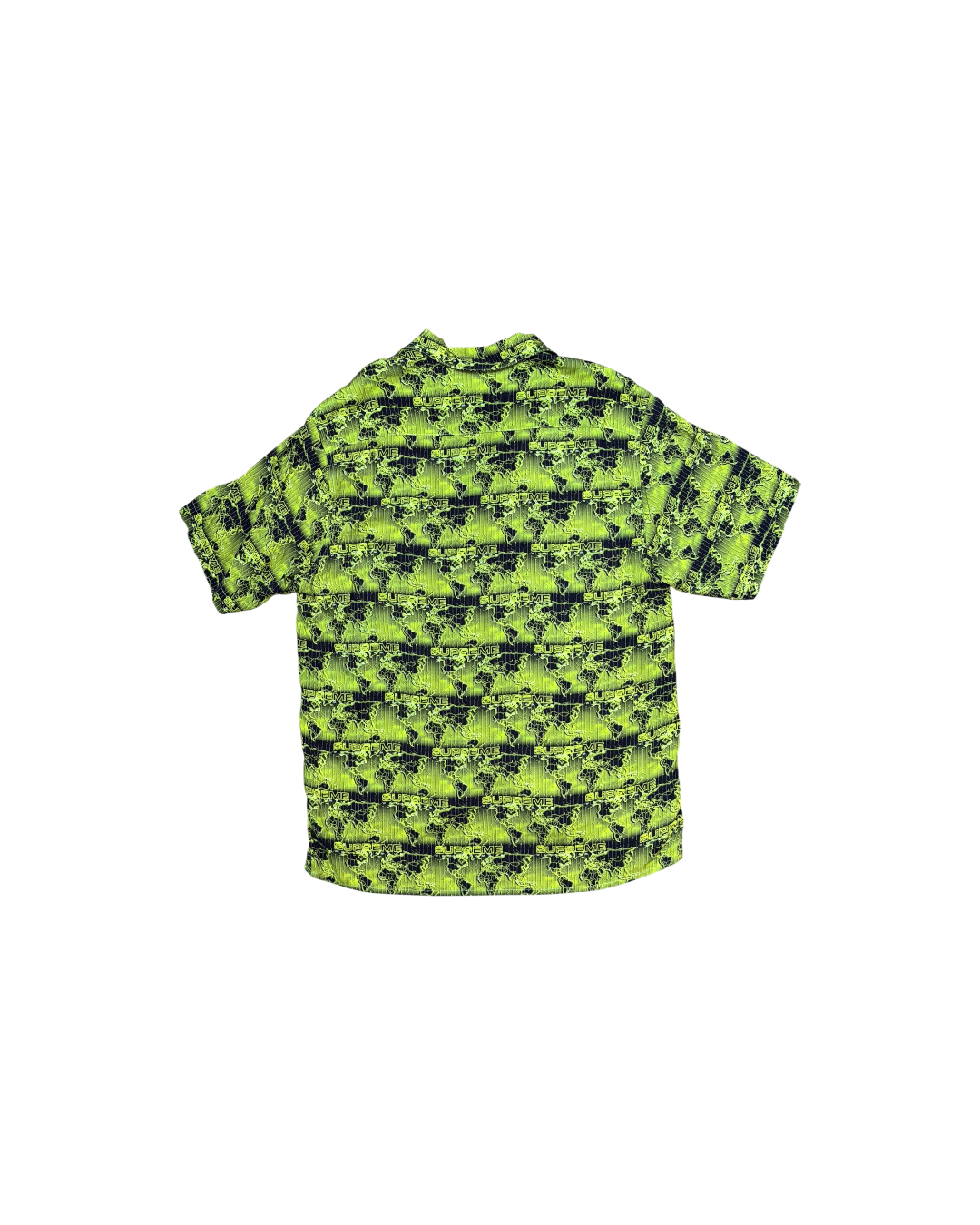 Supreme World Famous Rayon Shirt Acid Green SS18