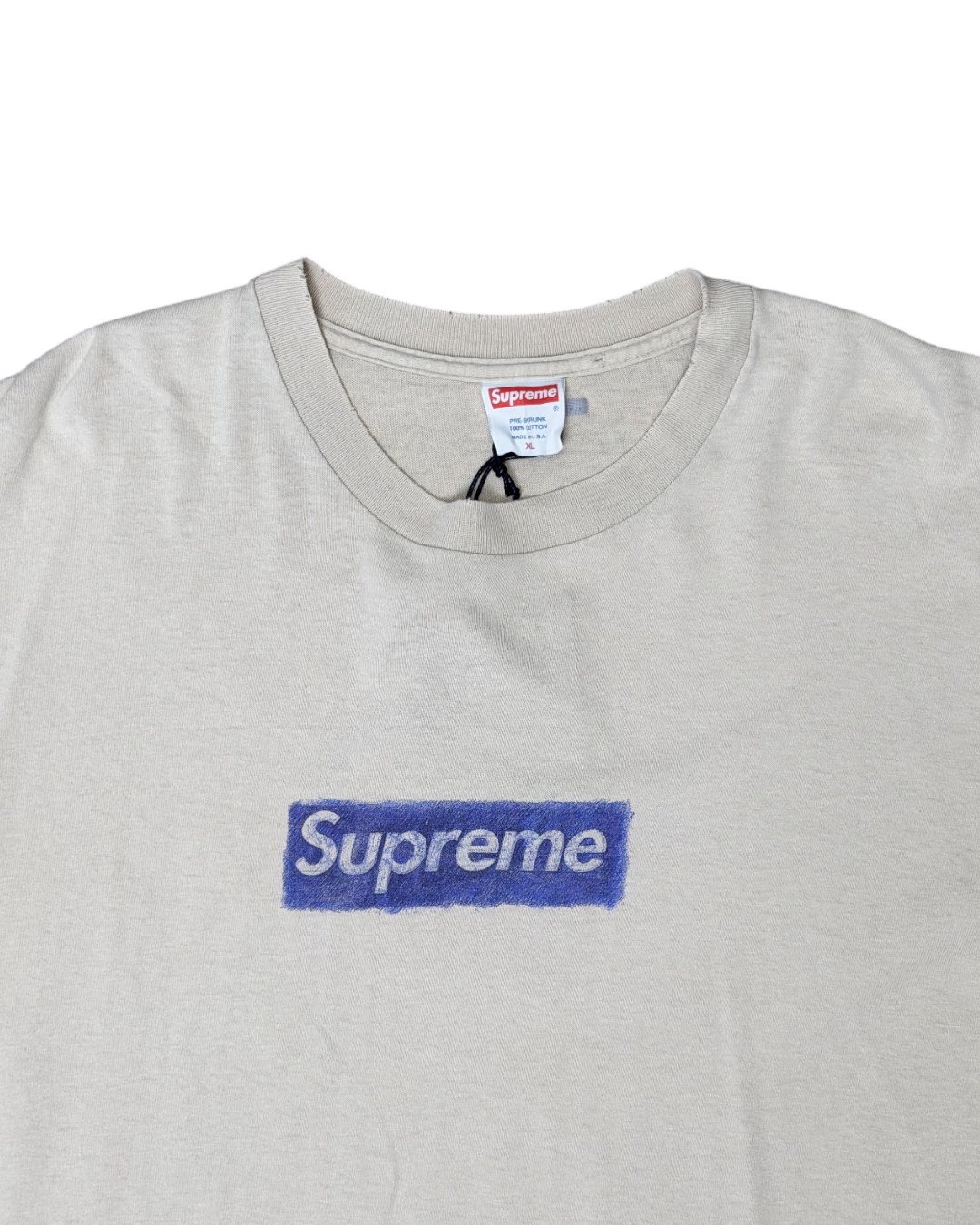 Supreme x Andrei Molodkin Pen Box Logo 2004 T-Shirt Brown Blue