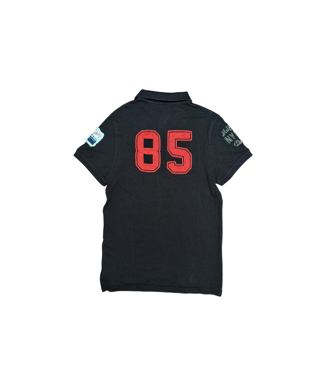 Tommy Hilfiger Denim Polo Shirt Black Red