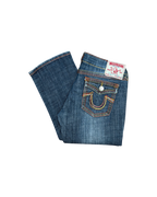 True Religion Billy Jeans Multi Color Stitch Jeans Blue