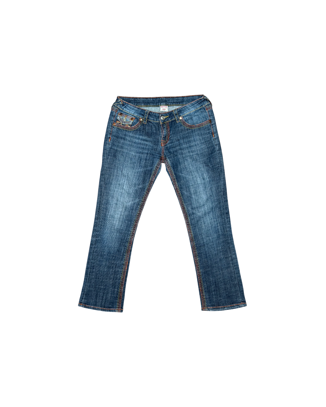 True Religion Billy Jeans Multi Color Stitch Jeans Blue