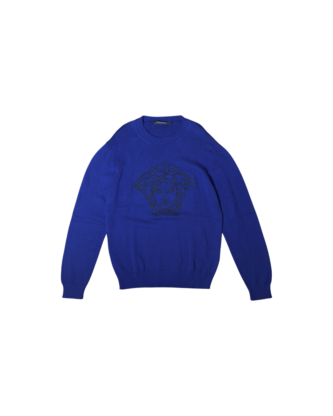 Versace Knit Crewneck Black Medusa Blue Purple