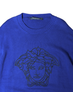 Versace Knit Crewneck Black Medusa Blue Purple