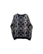 Versus Versace Black Baroque Pattern Crewneck